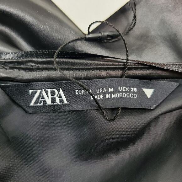 Zara Slip Satin Backless Black Cowl Neck Cocktail Evening Dress New With Tag - Picture 14 of 14